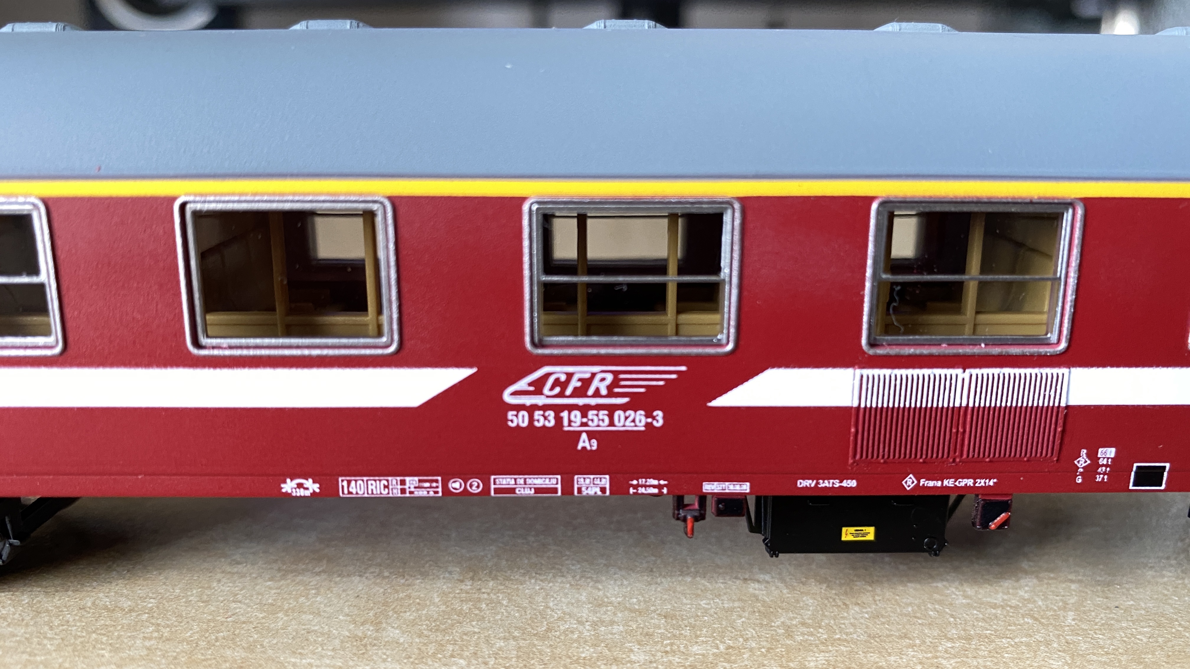 Vagon de calatori clasa I 19-55 tip A9 CFR Calatori serie limitata conversie Trains Addicted