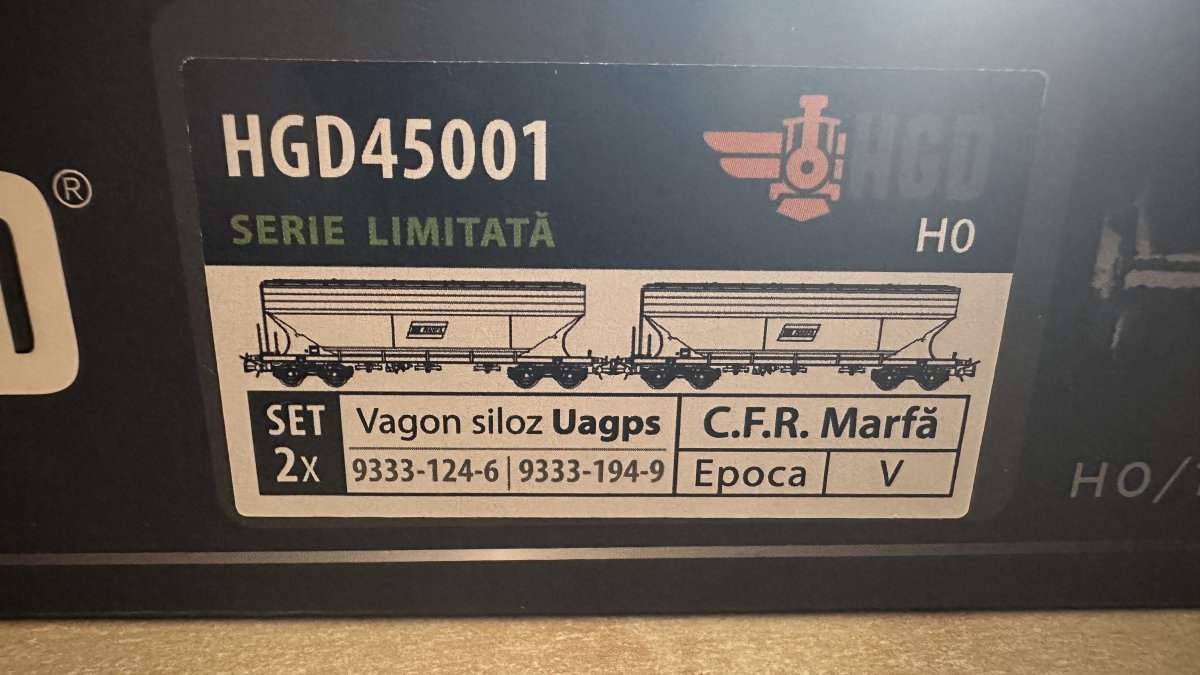 Set de vagoane CFR Marfa siloz Uagps HDG 45001